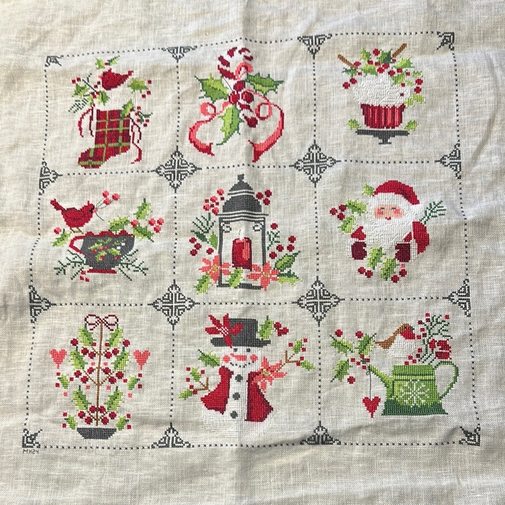Festive Holiday Cross-Stitch
